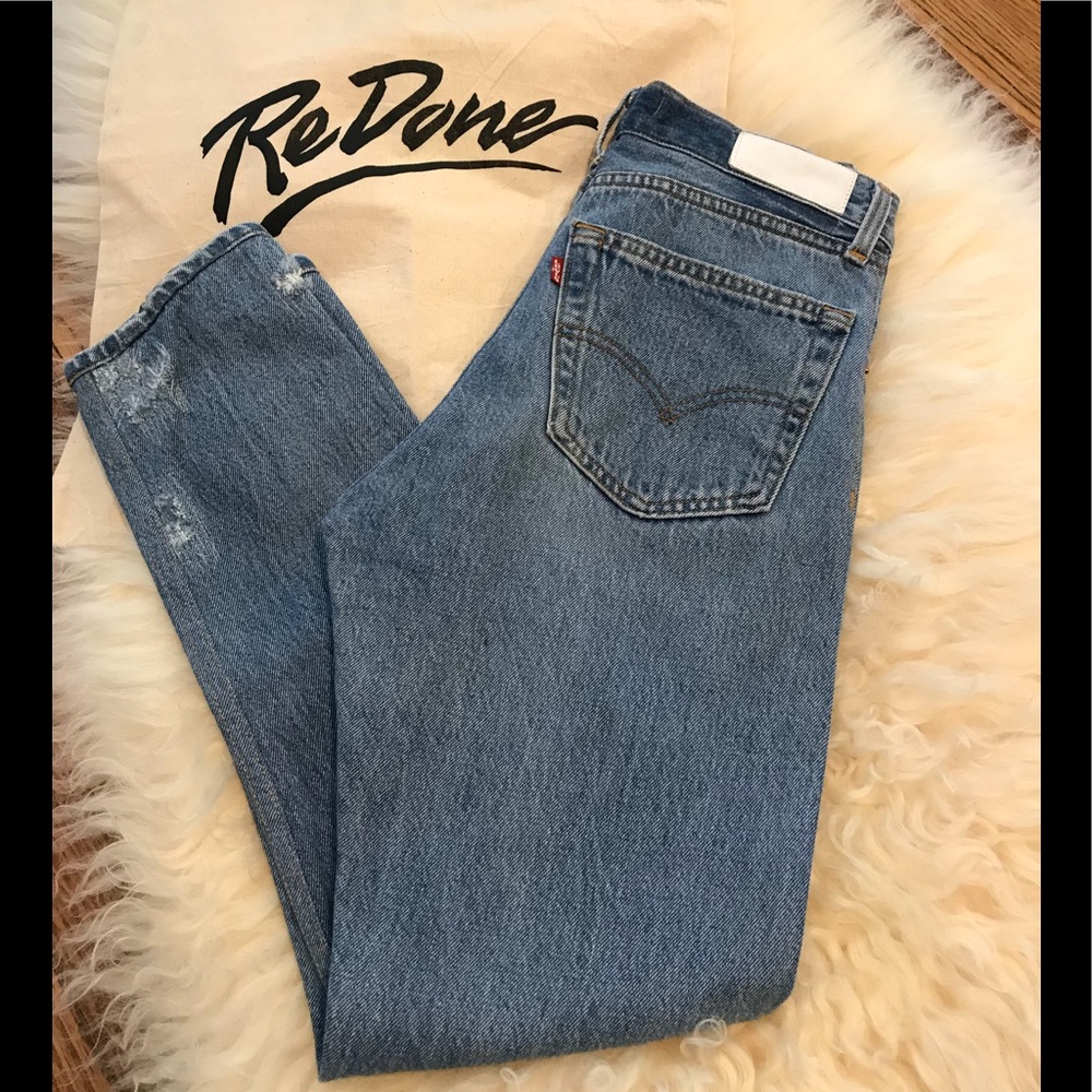 ✨SOLD✨Re/done x Levi high rise ankle drop Jean, 25